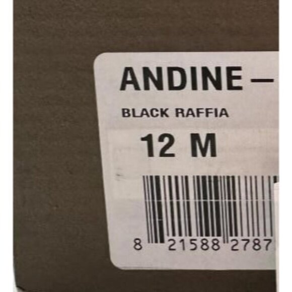 LINEA PAOLO Andine Black Woven Raffia Fringe Mules Slip On Slides Sandals sz 12 - Picture 6 of 8